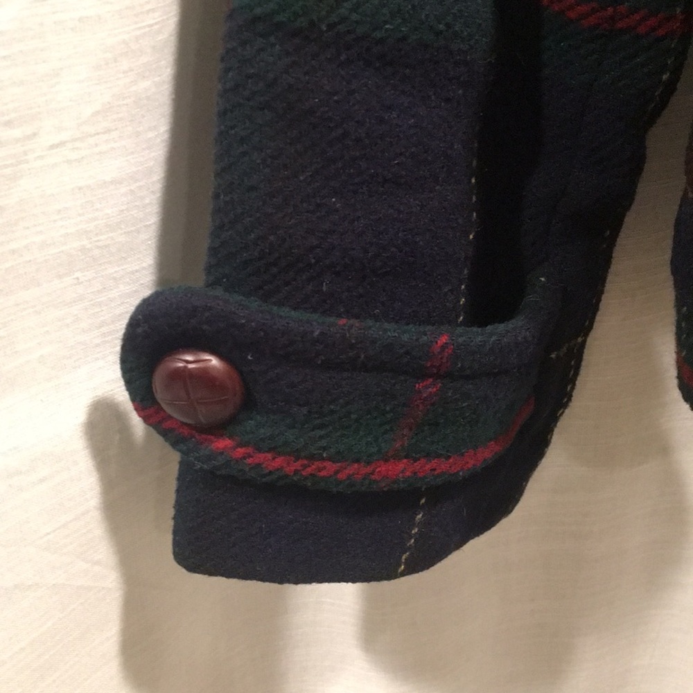 American Eagle Plaid Pea Coat - Picture 3 of 6